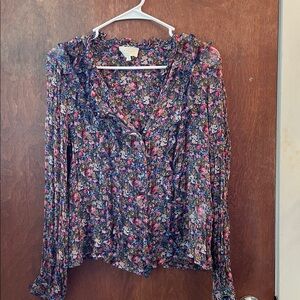 Sezane floral blouse 38